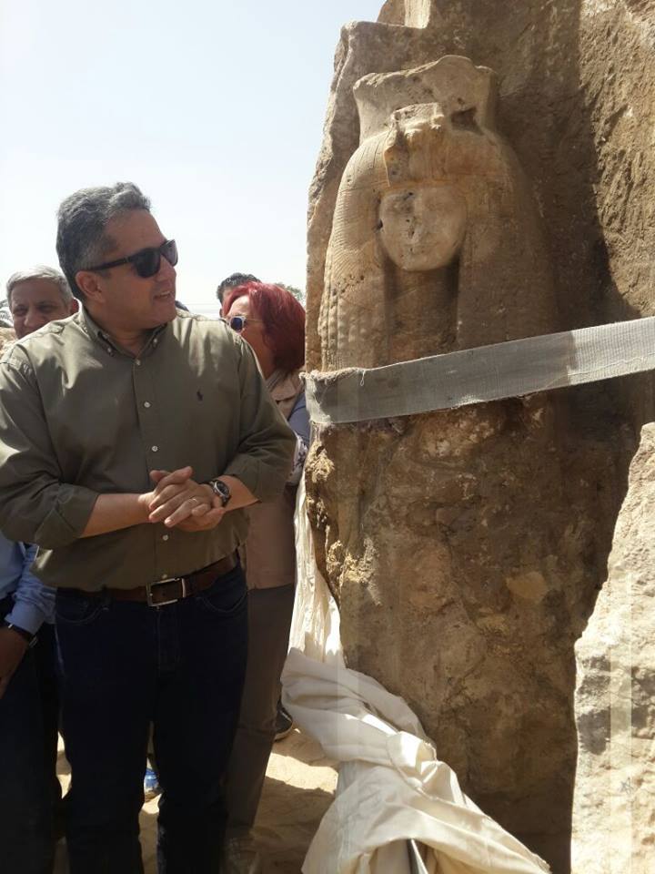 Kom el-Hettan: scoperta statua di Tiye ai piedi di un colosso di Amenofi III - Djed Medu